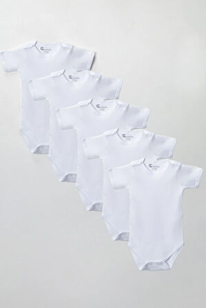 Kısa Kol Body Zıbın Çocuklar İçin (5 ADET) Alttan Çıtçıtlı Özel Gereksinimli Büyük Boy