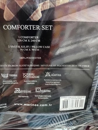 Merinos Comforter Çift Kişilik Yorgan Set / 220x240 / Çeyiz / Yorgan /Set