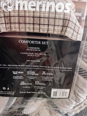 Merinos Comforter Çift Kişilik Yorgan Set / 220x240 / Çeyiz / Yorgan /Set