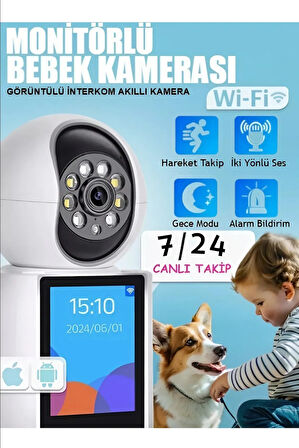 Full Hd 360° Akıllı Bebek Kamerası İki Yönlü Ses Gece Görüşlü Güvenlik Kamerası