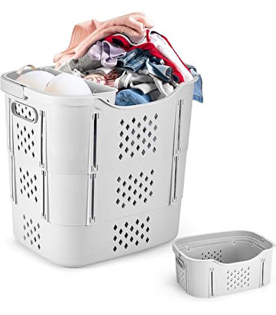 Katlanabilir Taşınabilir Çamaşır Sepeti ve Mandal Sepeti