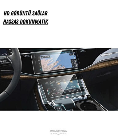 Audi Q7 2025 Navigasyon,Multimedya ve Alt Kontrol Paneli Uyumlu Nano Ekran Koruyucu
