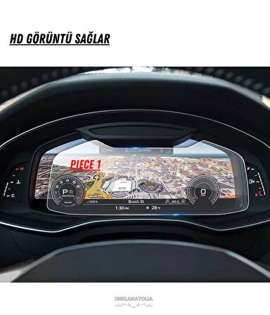 Audi Q8 2025  Hayalet Gösterge Ve Multimedya Çift Ekran Uyumlu Nano Ekran Koruyucu