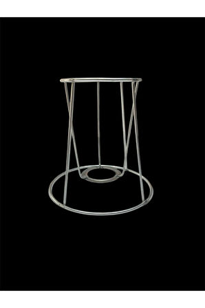 Aplik Abajur Başlık İskelet Teli 3mm Paslanmaz Galvaniz Metal (15 CM)