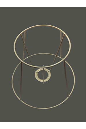 Konik Abajur Teli , İskeleti Krem Statik Boyalı E27 (25 Cm)