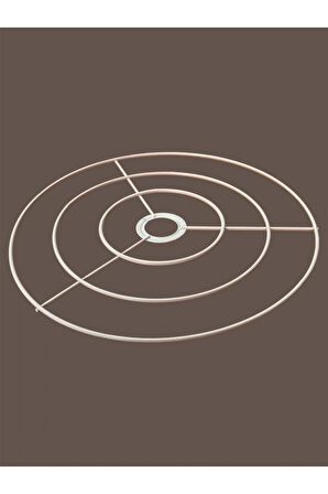 Düz Çember Avize Teli , İskeleti (35 Cm) Beyaz Statik Boyalı (E27 Duy Uyumlu)