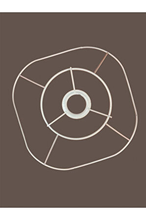 Dalgalı Avize Teli , İskeleti 35*20 Cm Beyaz Statik Boyalı (Duy Takımı Dahil)