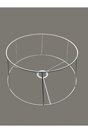 Kısa Konik Lambader Teli , İskeleti Beyaz Statik Boyalı - E27 (35 Cm)