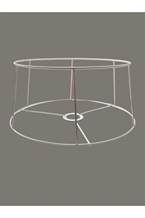 Kısa Konik Lambader Teli , İskeleti Beyaz Statik Boyalı - E27 (35 Cm)