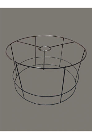 Silindir Lambader Teli , İskeleti Siyah Statik Boyalı - E27 (35 Cm)