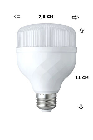 20W Torch Ampul E27 T-BULB Led Beyaz Renk 2400 Lümen