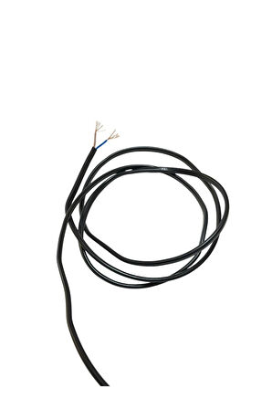 Aydınlatma Elektrik Kablosu Yassı Kablo (2*0,50 TTR Balık Sırtı Tip) (Tam Bakır) Siyah 3 Metre