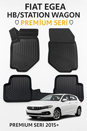Fiat Egea 2015 Sonrası HB & SW Uyumlu 3D Kauçuk Oto Paspas – Premium Seri