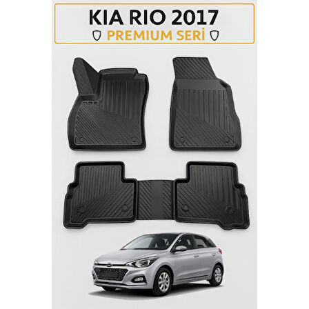 Kia Rio 2017+ 3D Havuzlu Oto Paspas | Kauçuk, Kaymaz, Koku Yapmaz, Araca Özel Tam Uyum