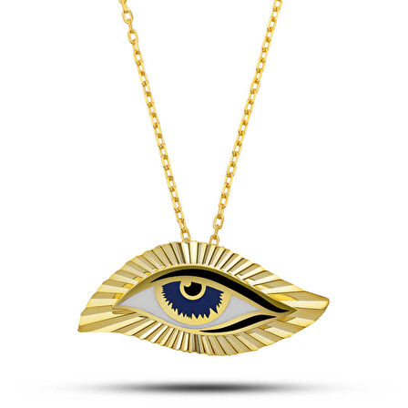 Gümüş Gold Gecenin Gözü Kadın Kolye