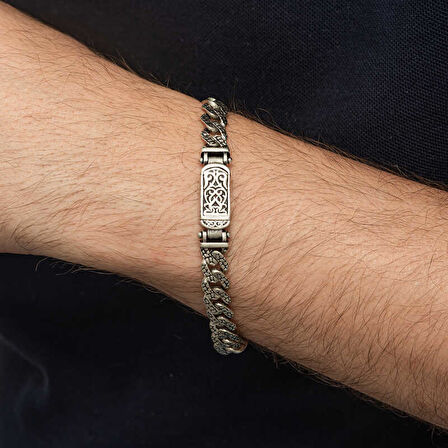 Gümüş Elişi Örgü Gurmet Erkek Bileklik