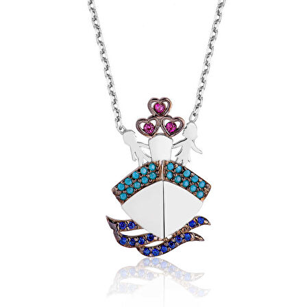 925 Ayar Gümüş Titanik Kadın Gümüş Kolye