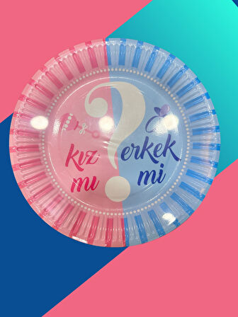 Bebek Cinsiyet Partisi Masa Seti – 8’li Tabak & 8’li Bardak