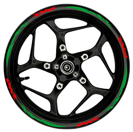 DİO kırmızı yazılı  yeşil reflektif pençe şeritli