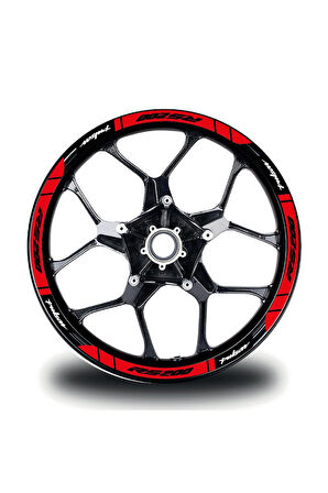 Bajaj RS200 Jant Sticker Baskılı Kırmızı Etiket Modeli