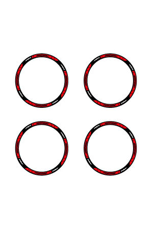 Bajaj RS200 Jant Sticker Baskılı Kırmızı Etiket Modeli