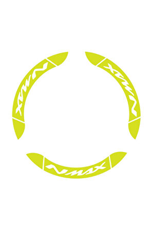 Yamaha Nmax Iç & Dış Jant Sticker Etiket Modeli Neon Sarı (YEŞİL)