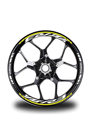 Neon Sarı Yamaha YZF R3 Takım Jant Sticker Etiket