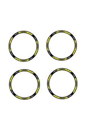 Bajaj N250 Jant Sticker Baskılı Neon Yeşil (Sarı) Etiket Modeli