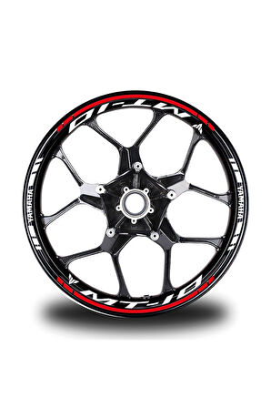 Kırmızı Yamaha MT 10 Jant Sticker Etiket