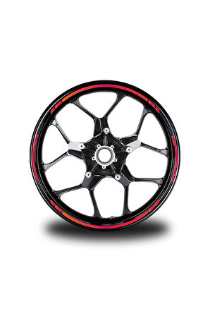 Yazısız Uzun Kısa Kesikli Tek Renk 16'lı Jant Sticker Modeli