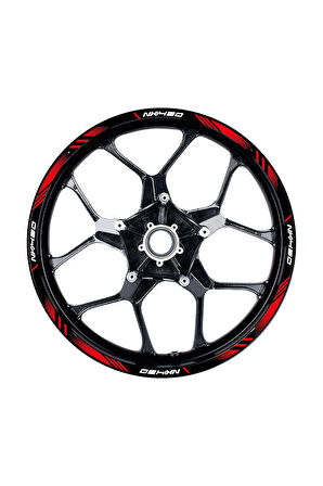 CFMOTO NK450 Sticker Jant Dışı Şerit Baskılı Kırmızı Model