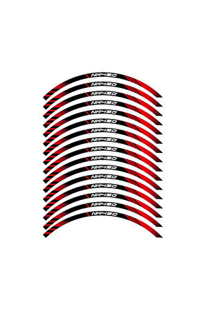 CFMOTO NK450 Sticker Jant Dışı Şerit Baskılı Kırmızı Model