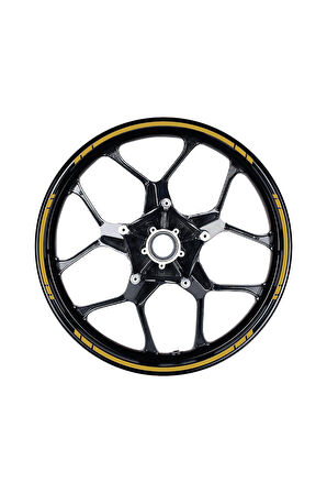 Yazısız Uzun Kısa Kesikli Tek Renk 16'lı Jant Sticker Modeli