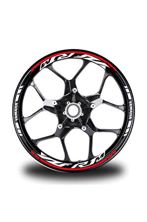 Kırmızı Yamaha R1M Jant Sticker Etiket
