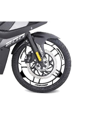 Siyah Bajaj Pulsar RS200 Geniş Jant Sticker Etiket Modeli
