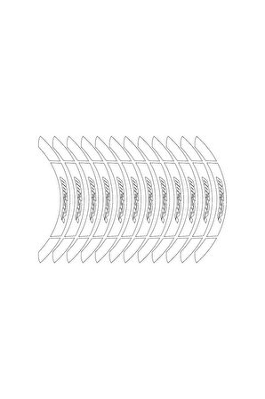Siyah Bajaj Pulsar RS200 Geniş Jant Sticker Etiket Modeli