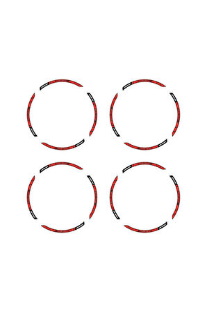 Bajaj Dominar 250 Baskılı Jant Dışı Şerit Motosiklet Sticker Etiket Modeli Kırmızı