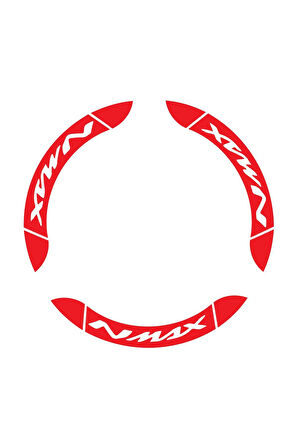 YAMAHA Nmax İç & Dış Jant Sticker Etiket Modeli Kırmızı