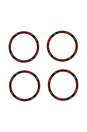 Bajaj F250 Jant Sticker Baskılı Kırmızı Etiket Modeli