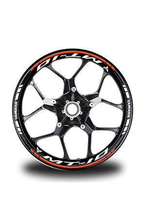 Turuncu Yamaha R1m Takım Jant Sticker Etiket