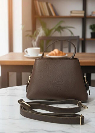 Kahverengi Kadın Çantası , Omuz Çantası, Günlük Kol Çantası