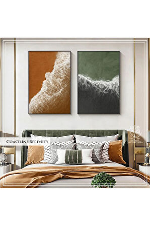 Metal Çerçeveli Gerçek Camlı 2'li Coastline Serenity Tablosu