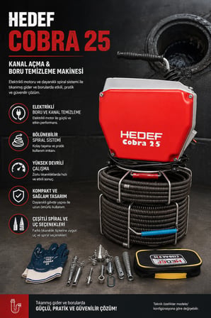 Hedef Cobra 25 Kanal Açma Makinesi