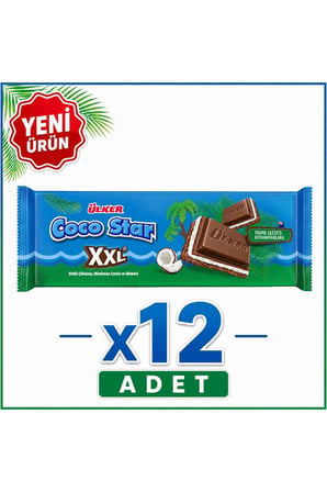 Ülker Cocostar Bisküvili Big Tablet Çikolata (97 g) x12 adet