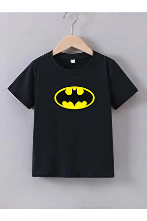 Maki Home Kaliteli Penye Kız Erkek Çocuk Baskılı Tshirt 5 6 7 8 9 10 11 12 13 14 yaş Batman