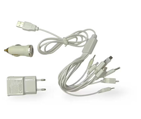 Çoklu Ahtapot Şarj 10  in 1 Hızlı Şarj Aleti 5V 2.1A Nokia ince uç kalın uç Samsung ince uç mototola V3 ipod iphone 4