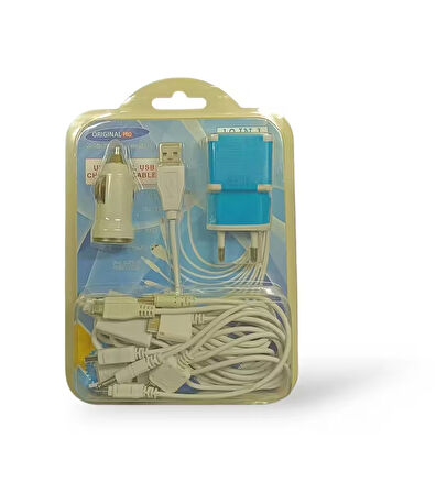 Çoklu Ahtapot Şarj 10  in 1 Hızlı Şarj Aleti 5V 2.1A Nokia ince uç kalın uç Samsung ince uç mototola V3 ipod iphone 4