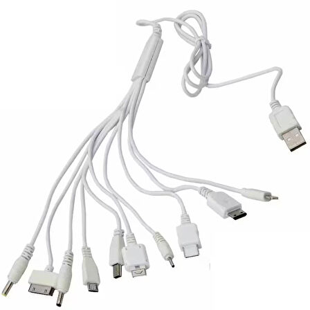 Çoklu Ahtapot Şarj 10  in 1 Hızlı Şarj Aleti 5V 2.1A Nokia ince uç kalın uç Samsung ince uç mototola V3 ipod iphone 4