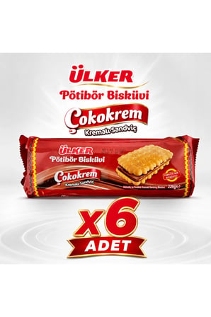 Ülker Çokokrem Pötibör Bisküvi (229 g) x6 adet