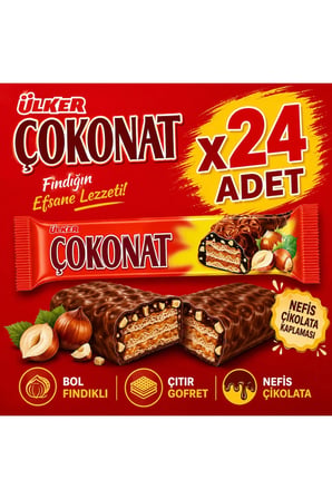 Ülker Çokonat Fındıklı Gofret (33 g) x24 adet